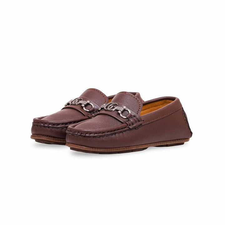 Boys Coffee Formal Moccasin KD0982