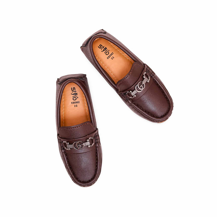 Boys Coffee Formal Moccasin KD0982