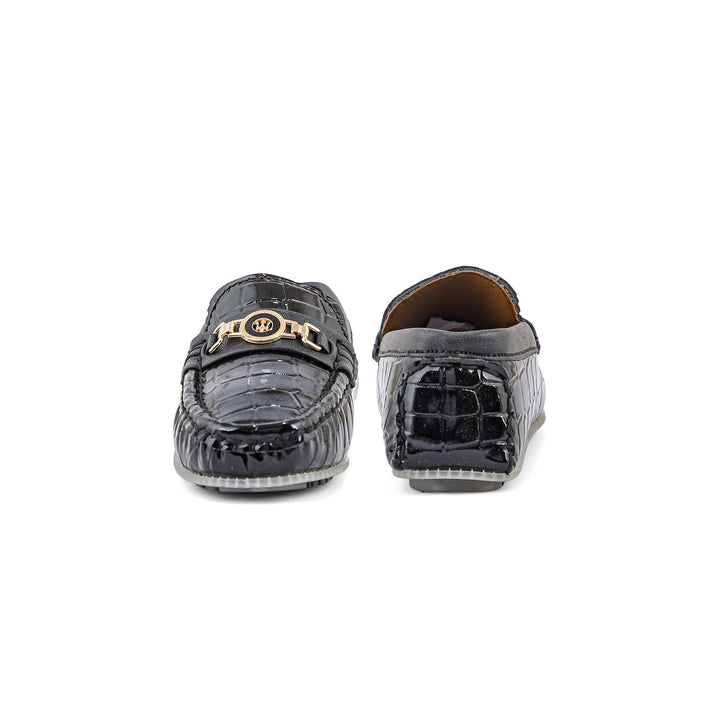 Boys Black Formal Moccasin KD0984