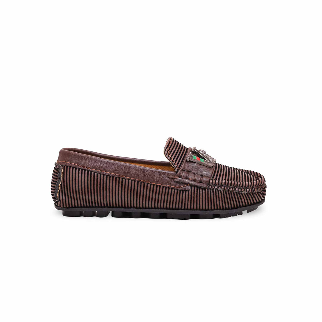 Boys Coffee Formal Moccasin KD0986