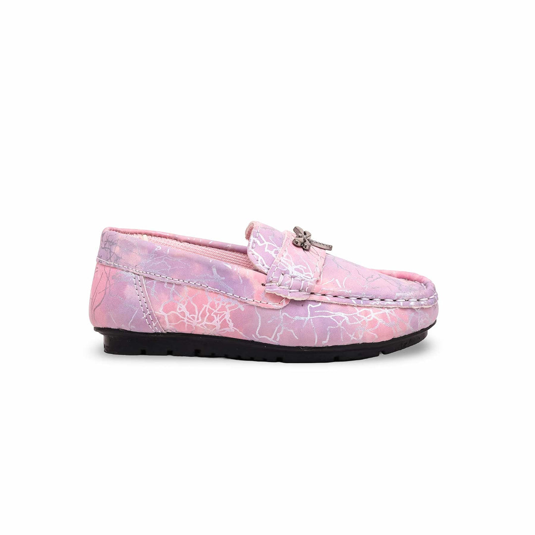 Girls Pink Formal Moccasin KD0987