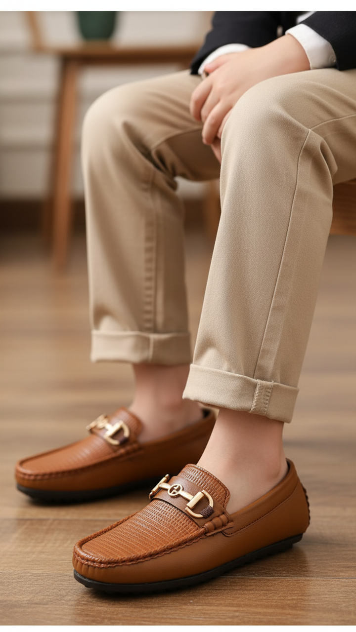 Boys Mustard Formal Moccasin KD0997