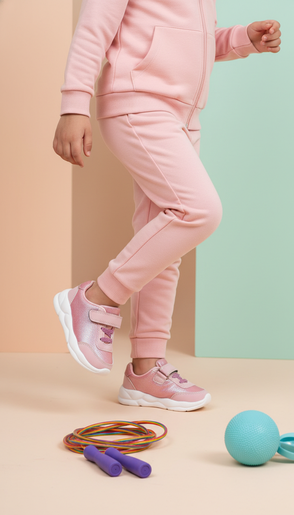 Girls Pink Casual Jogger KD1780