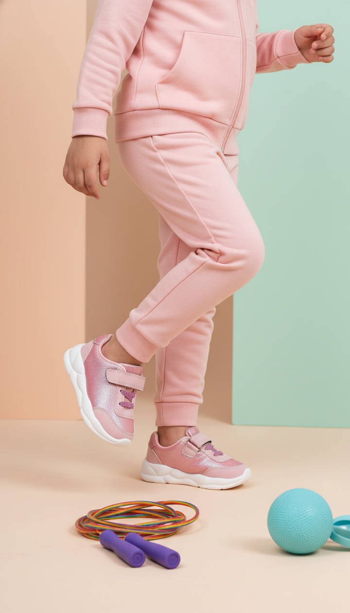 Girls Pink Casual Jogger KD1780