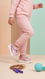 Girls Pink Casual Jogger KD1780