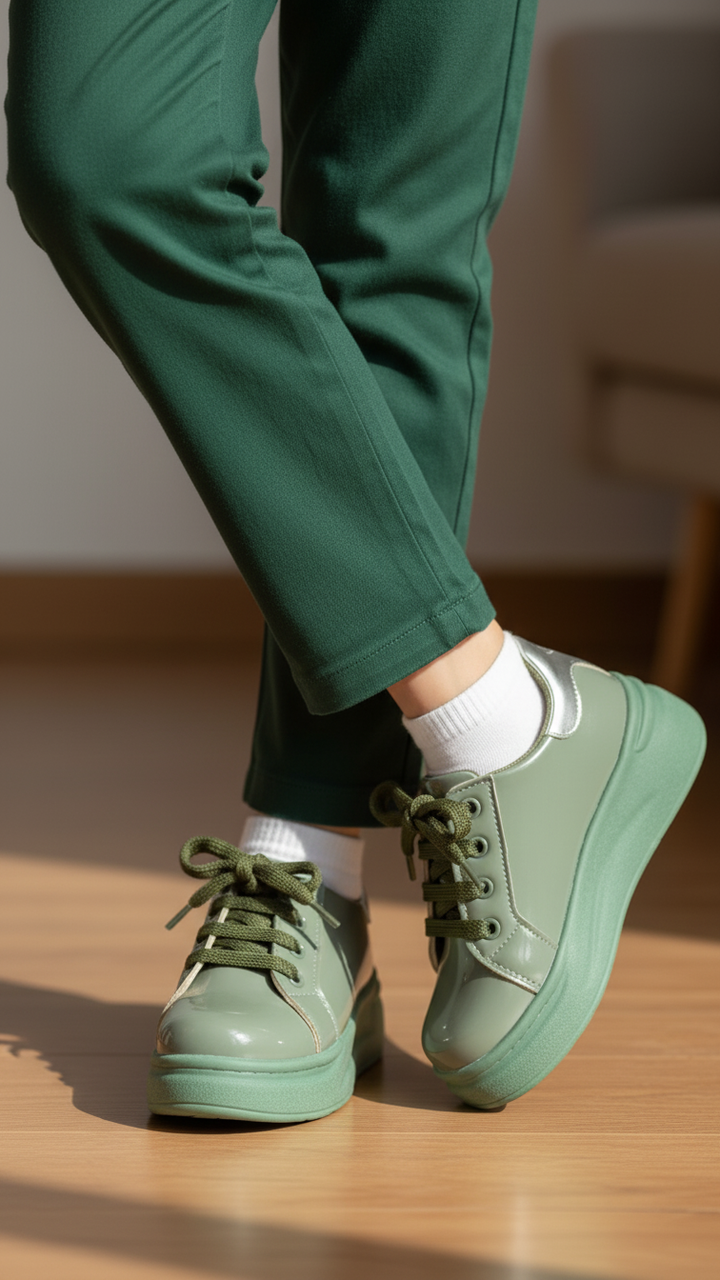 Girls Olive Casual Jogger KD1786