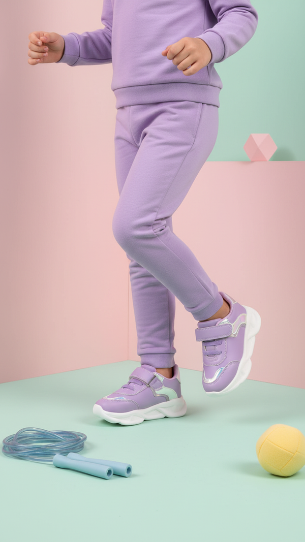Girls Purple Casual Jogger KD1813
