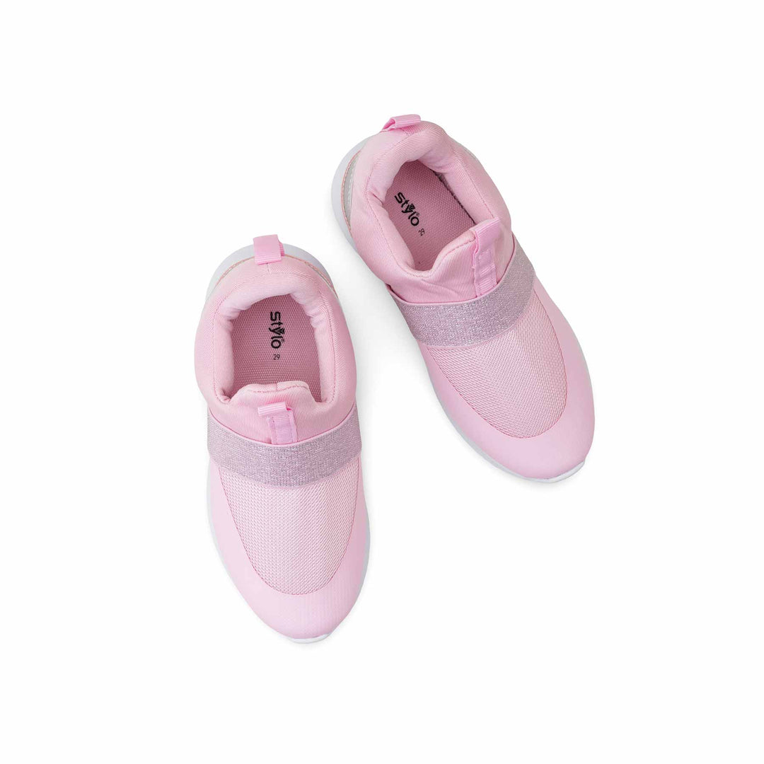 Girls Pink Casual Jogger KD1917