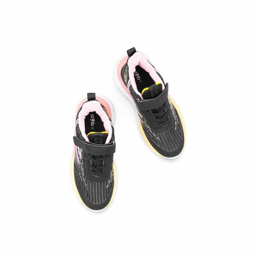 Girls Black Casual Jogger KD1920