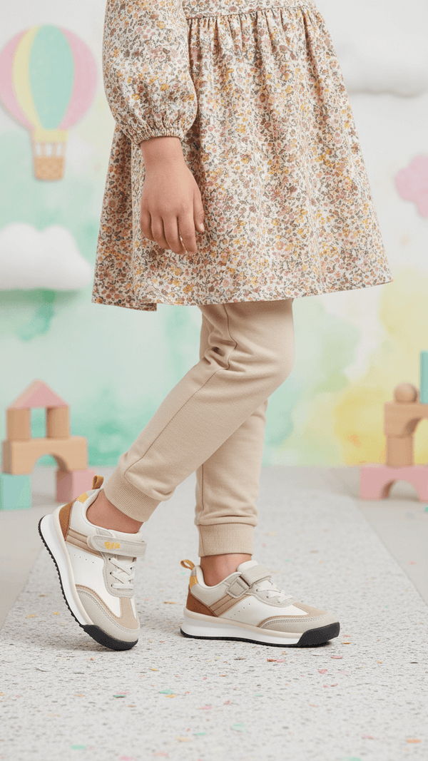 Girls Beige Casual Jogger KD1928