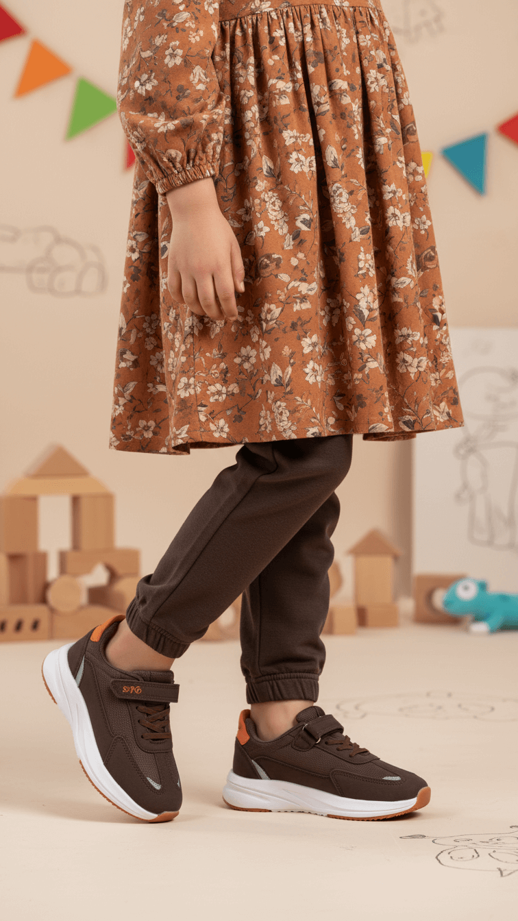 Girls Brown Casual Jogger KD1931