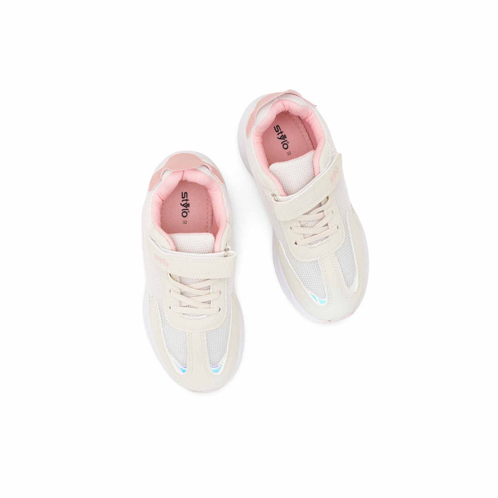 Girls Beige Casual Jogger KD1931