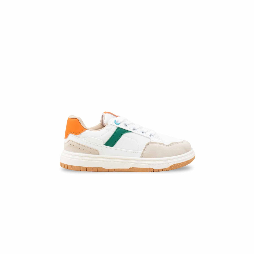 Girls White Casual Jogger KD1936