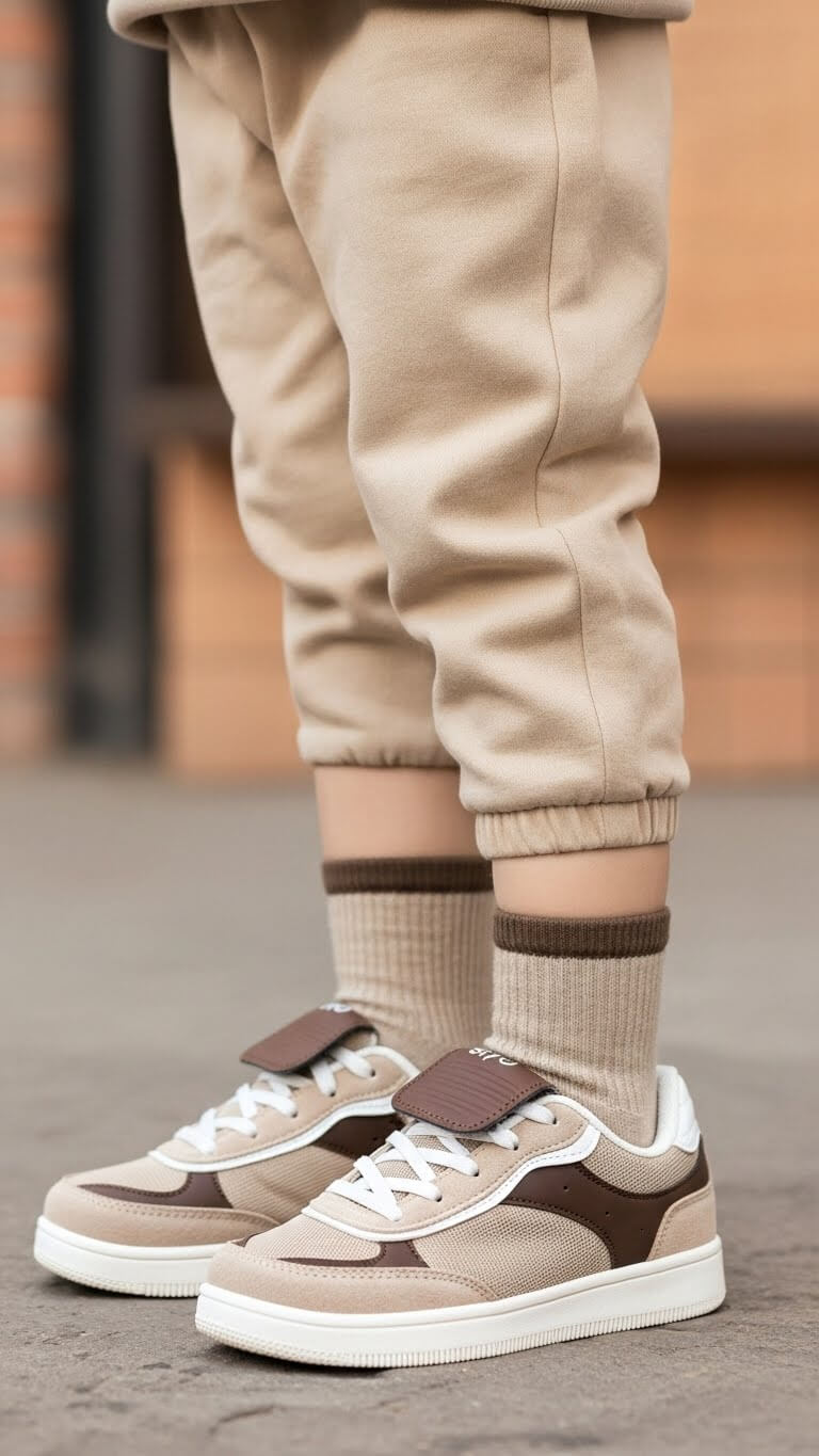 Girls Beige Casual Jogger KD1948