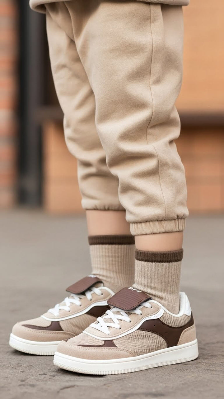 Girls Beige Casual Jogger KD1948