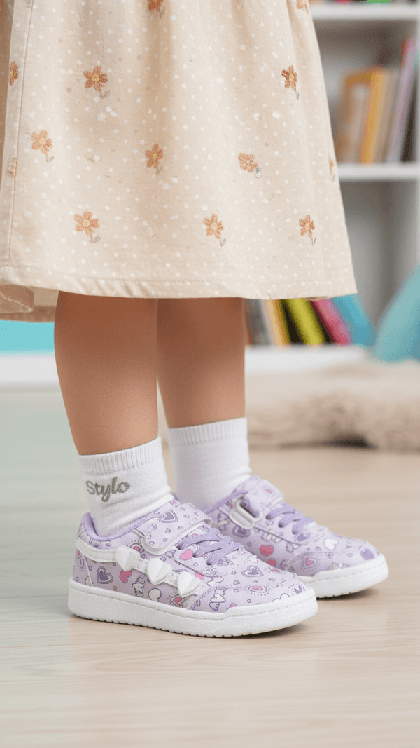 Girls Purple Casual Jogger KD1981