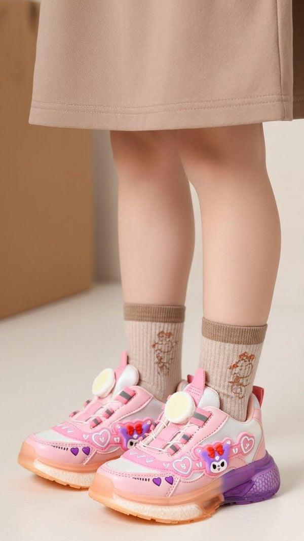 Girls Pink Casual Jogger KD1994