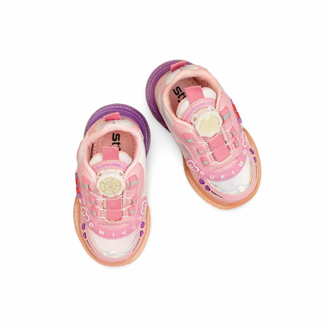 Girls Pink Casual Jogger KD1994