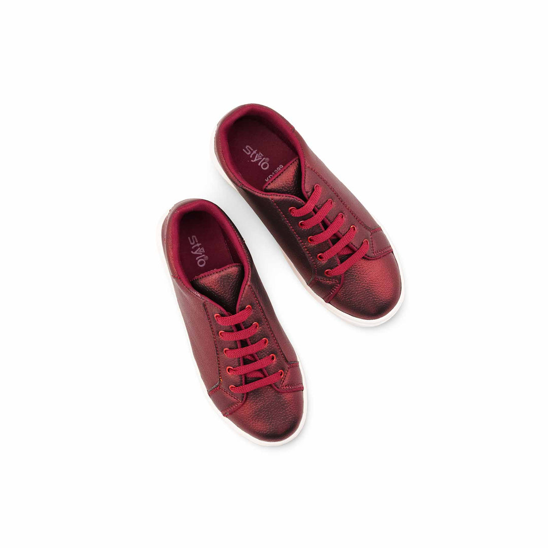 Girls Burgundy Casual Jogger KD1999