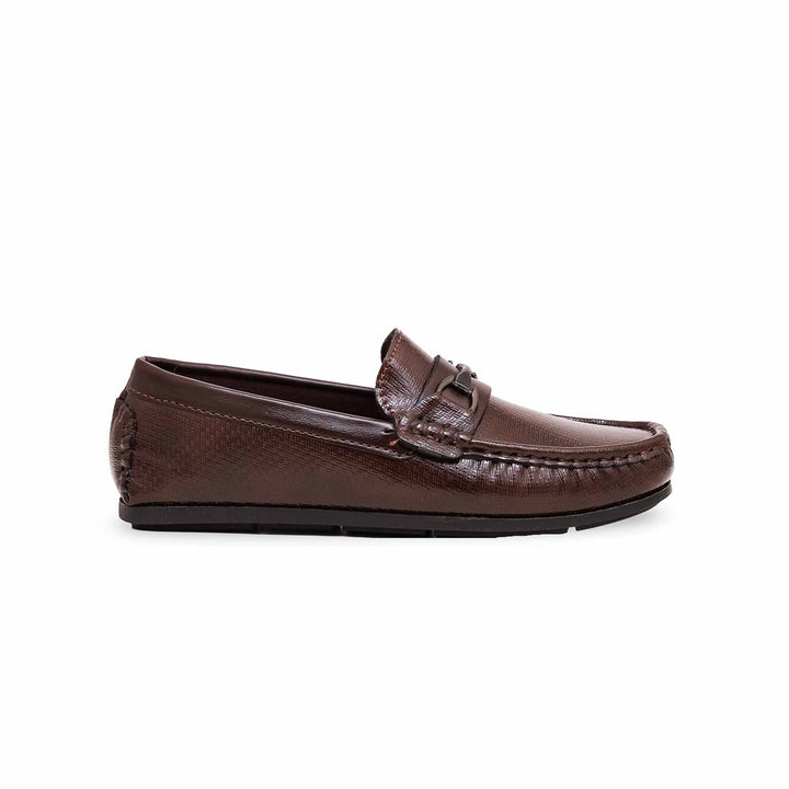 Boys Brown Formal Moccasin KD2193