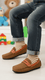 Boys Mustard Formal Moccasin KD2194
