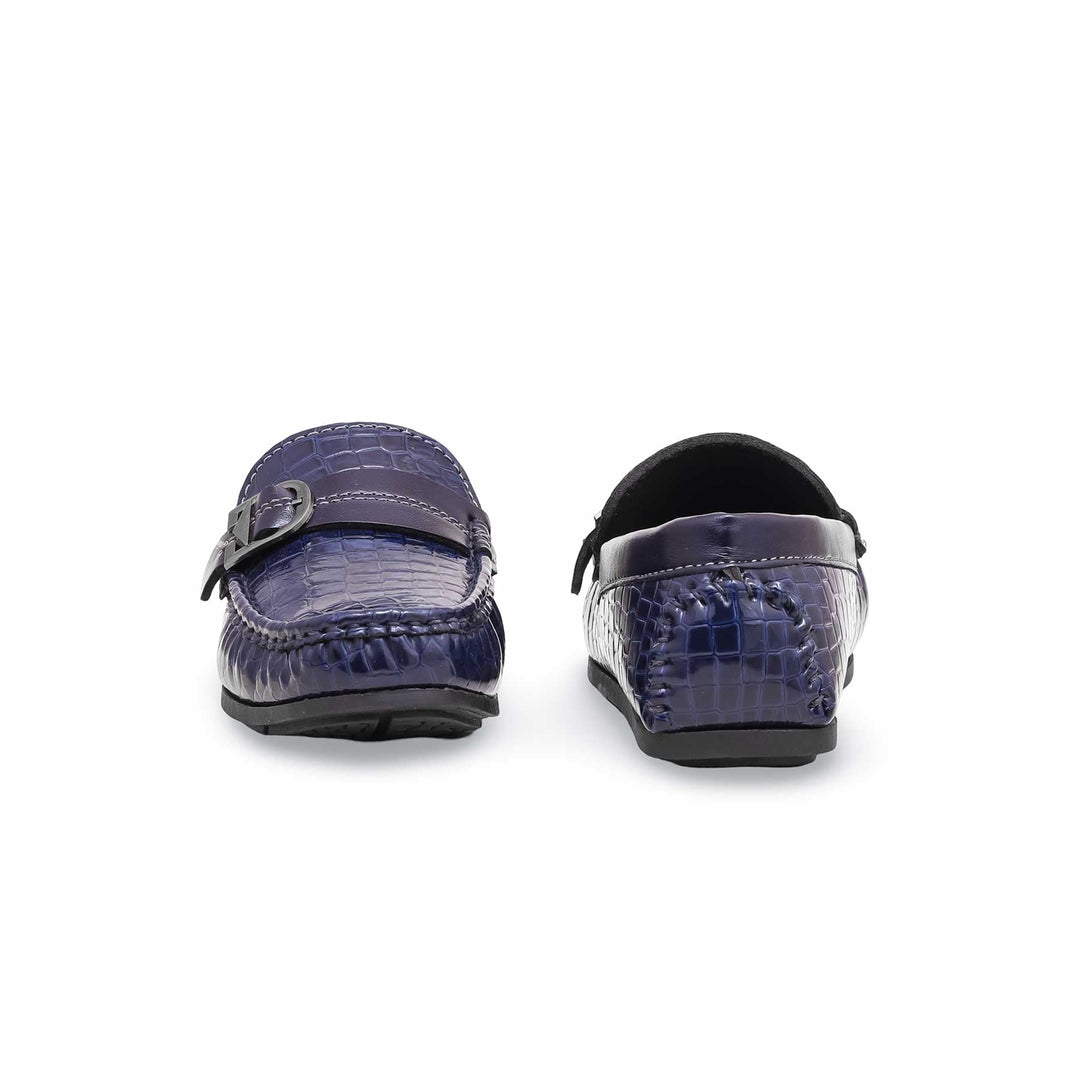 Boys Navy Formal Moccasin KD2195