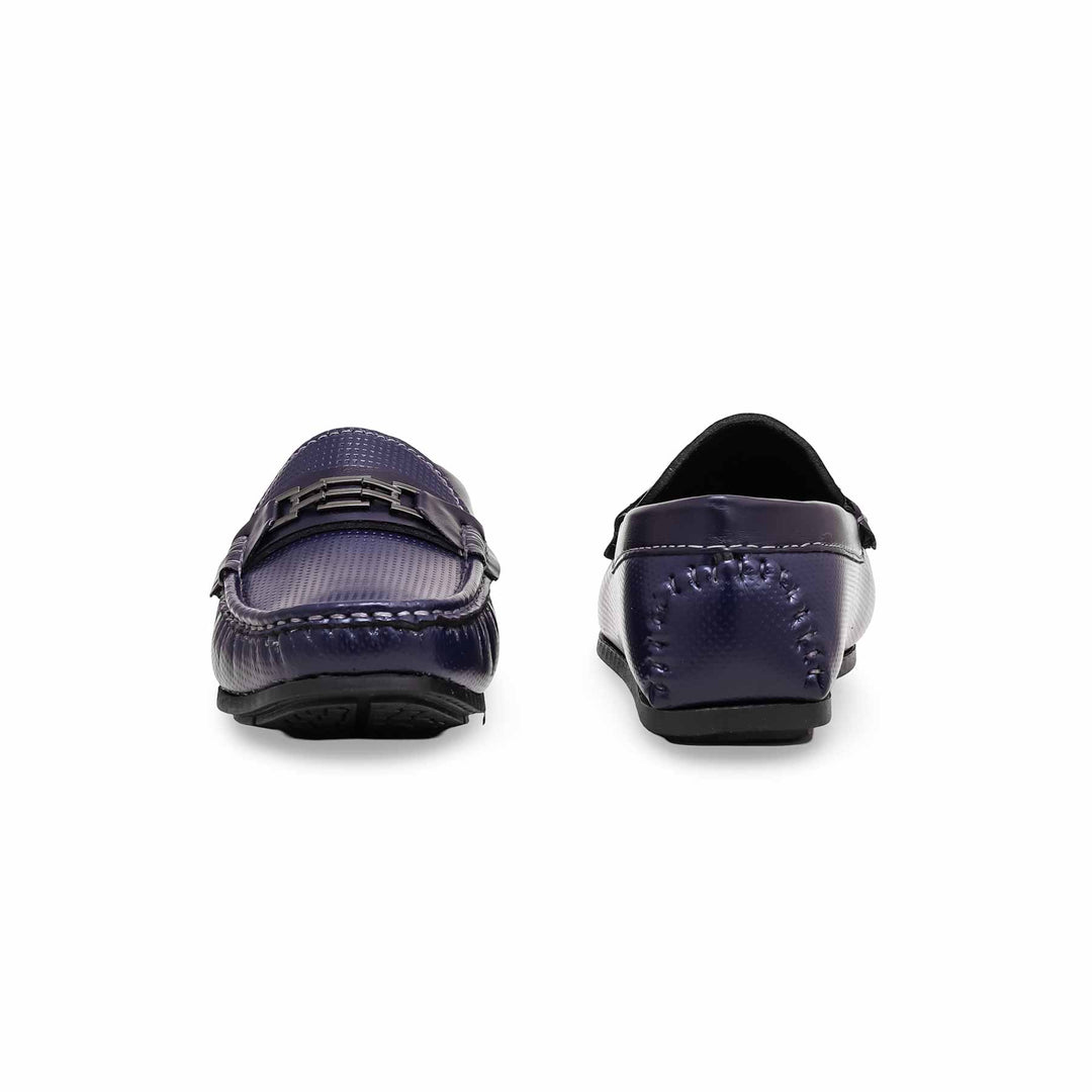 Boys Navy Formal Moccasin KD2196