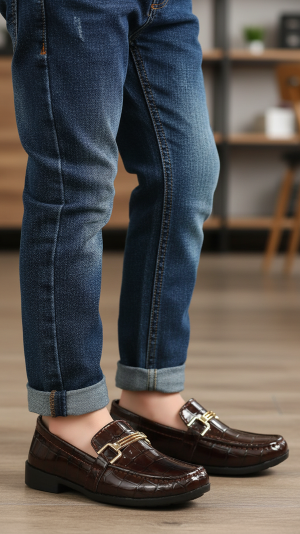 Boys Coffee Formal Shoes KD2197