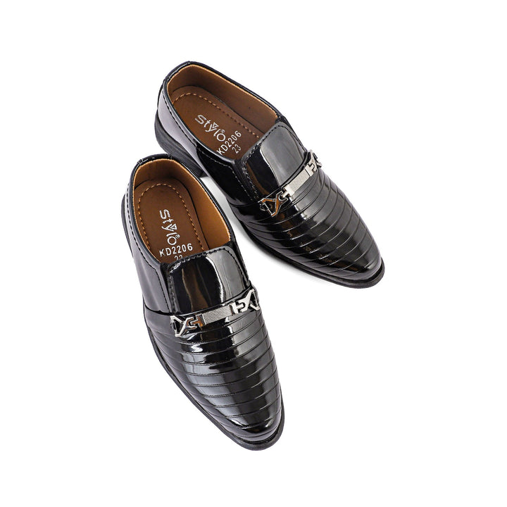 Boys Black Formal Shoes KD2206