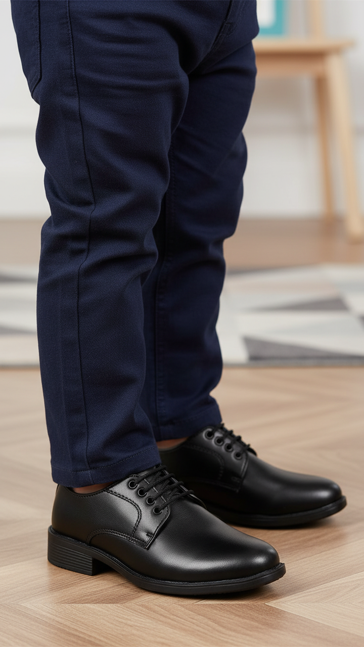 Boys Black Formal Shoes KD2213