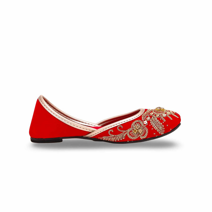 Girls Red Fancy Khusa KD2227