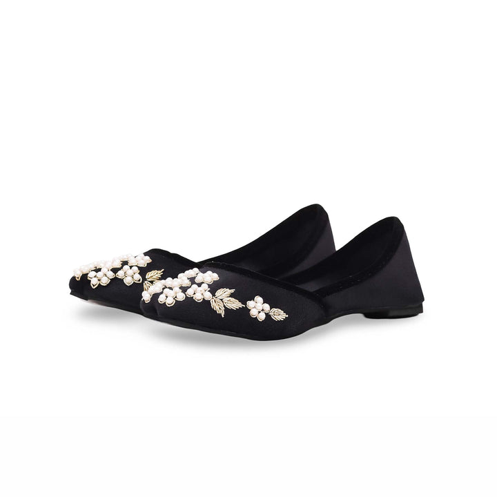 Girls Black Fancy Khusa KD2238