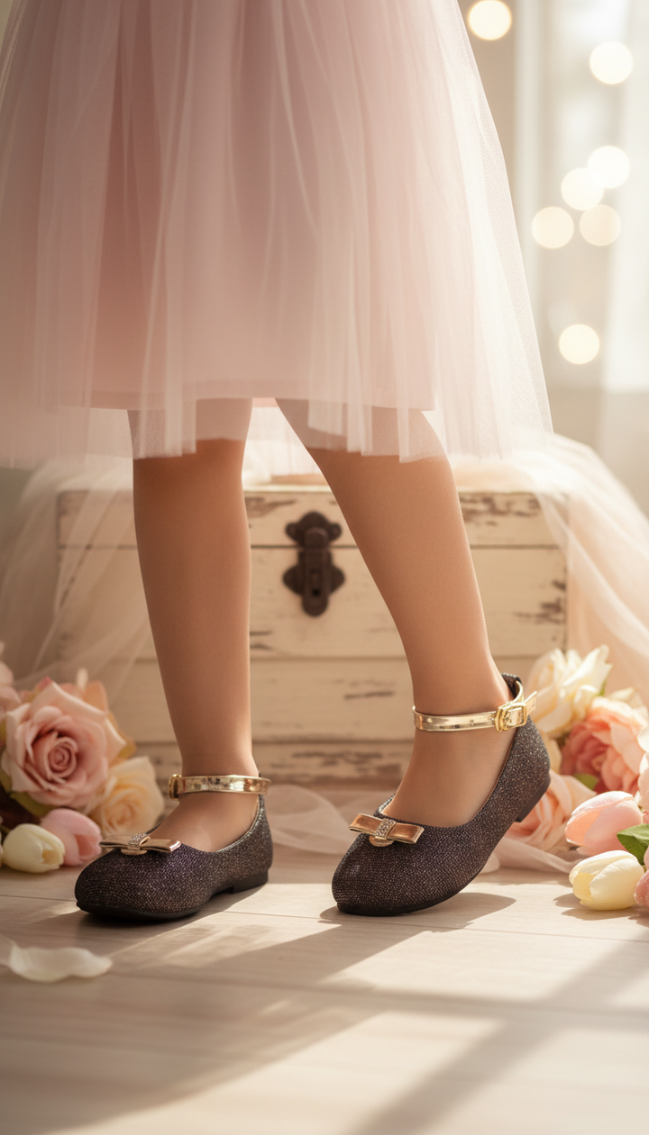 Girls Burgundy Formal Pumps KD2270
