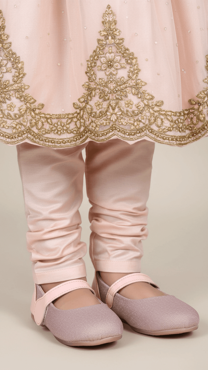 Girls Champagne Fancy Pumps KD2273