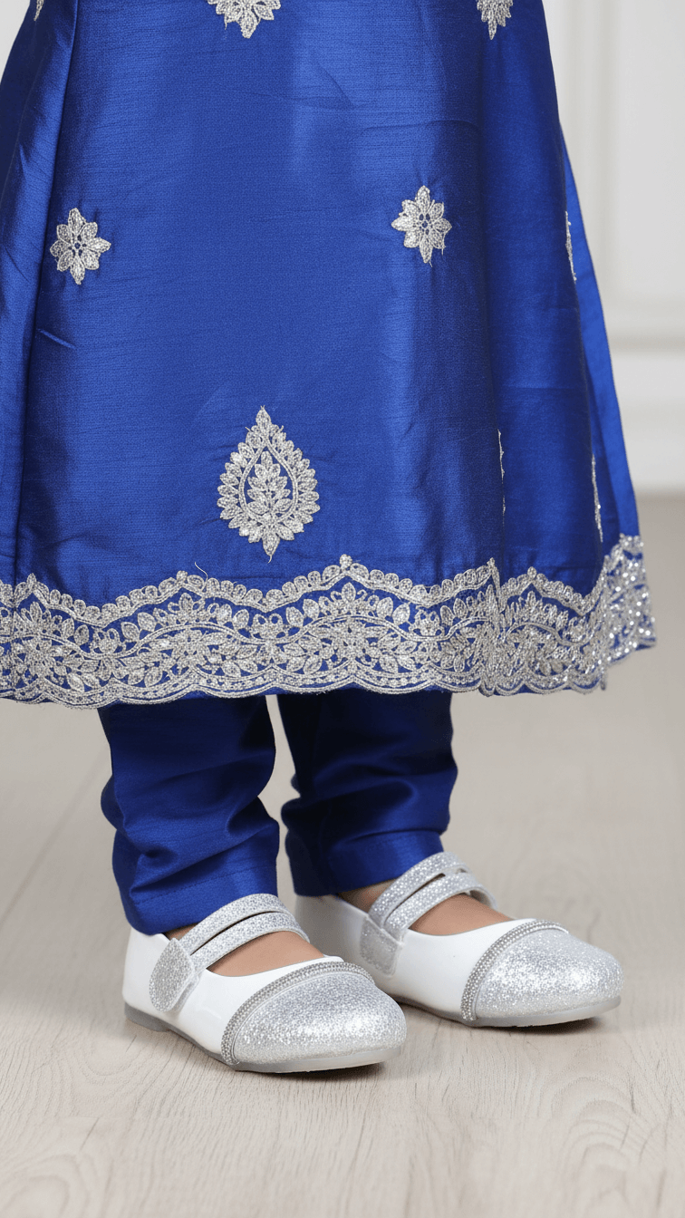 Girls White Fancy Pumps KD2274