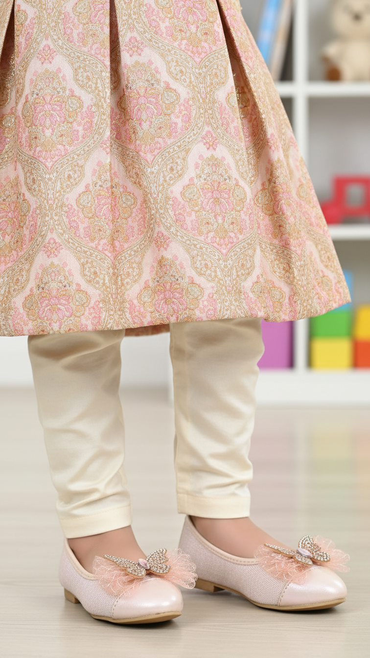 Girls Golden Formal Pumps KD2278