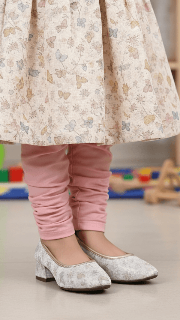 Girls Silver Fancy Pumps KD2281