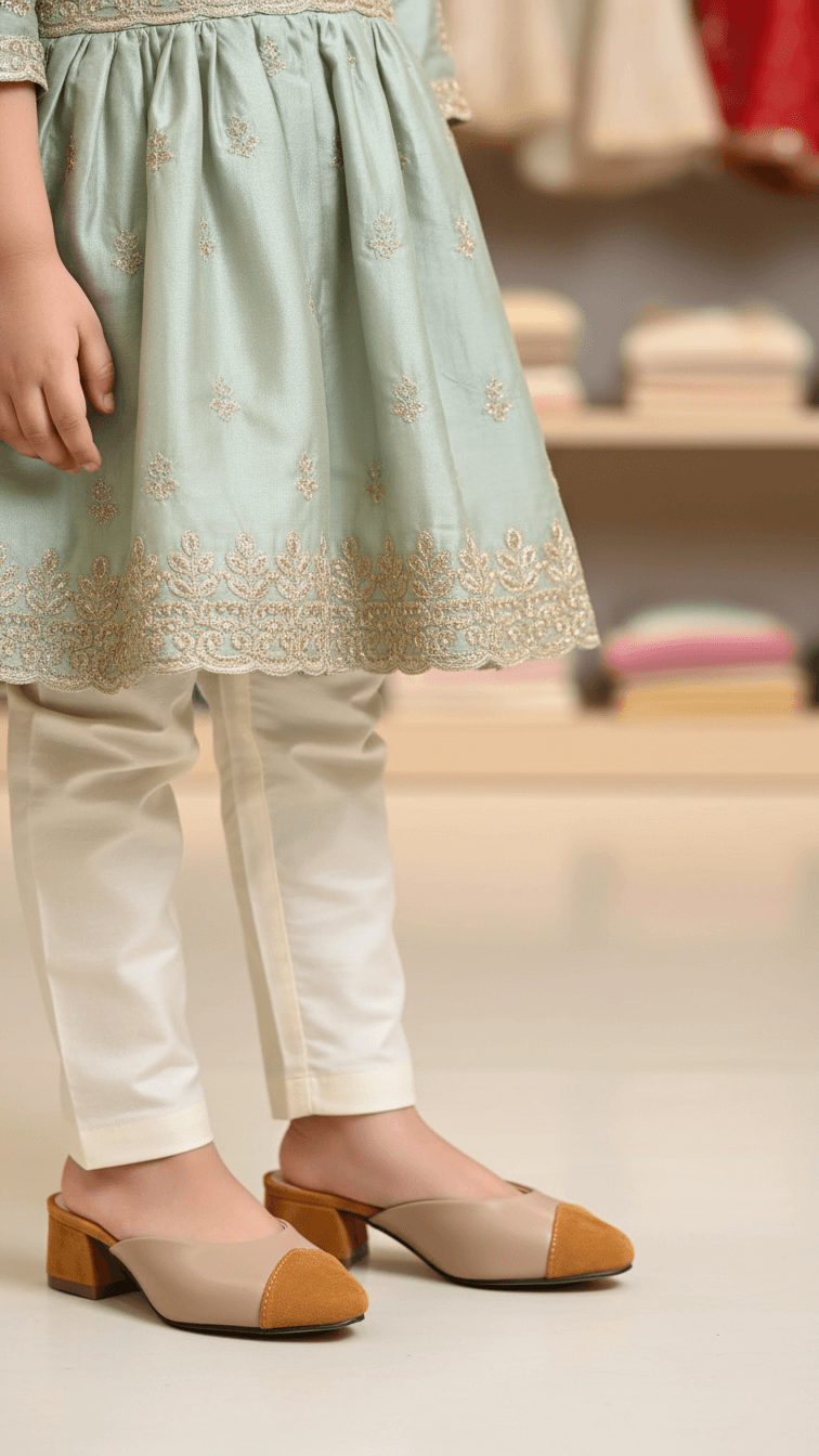 Girls Mustard Formal Pumps KD2285