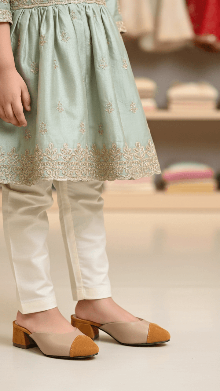 Girls Mustard Formal Pumps KD2285