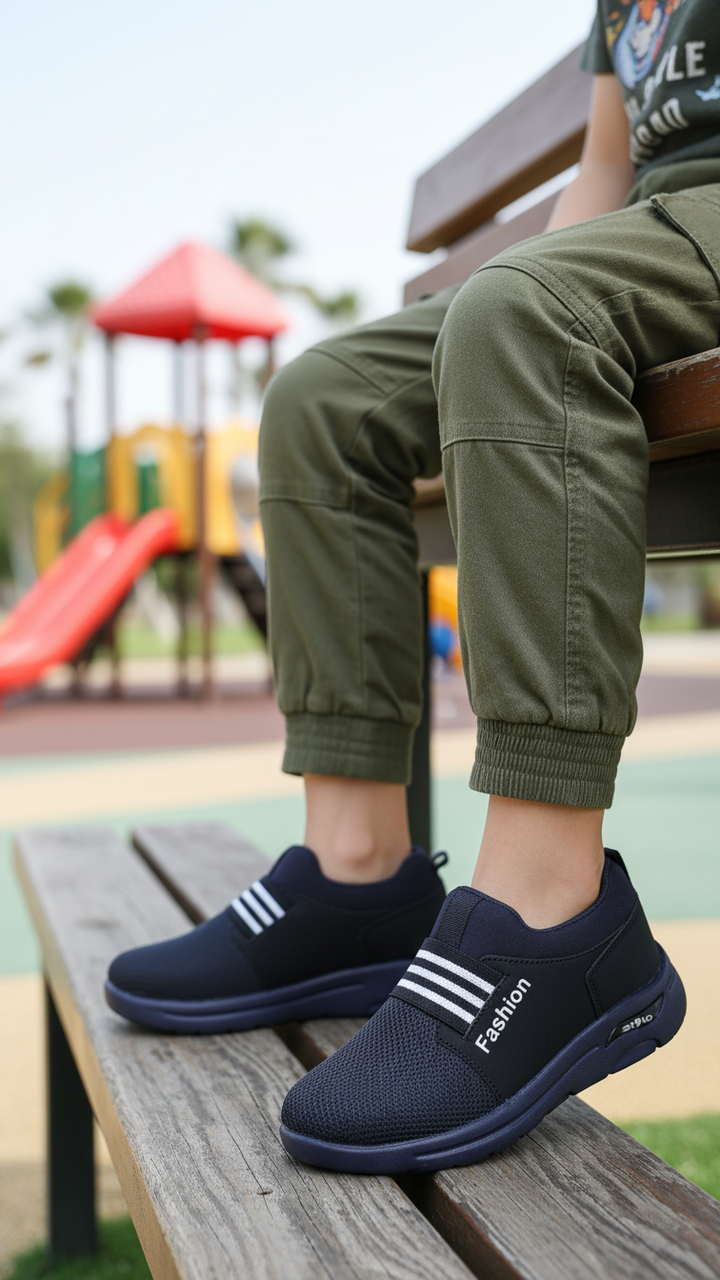 Boys Navy Casual Canvas KD2325