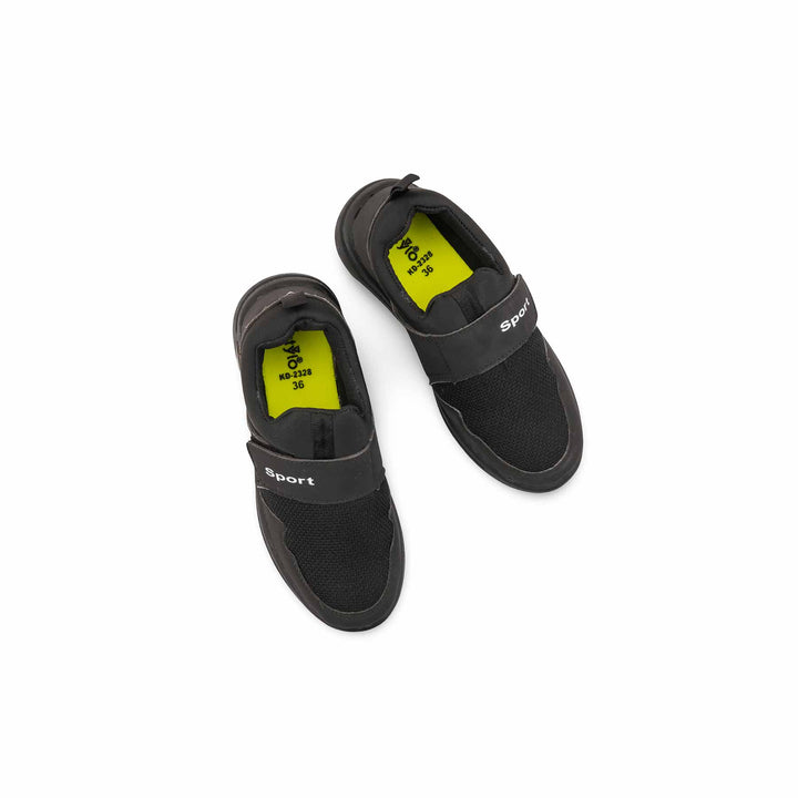 Boys Black Casual Canvas KD2328