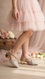 Girls Golden Fancy Pumps KD2334