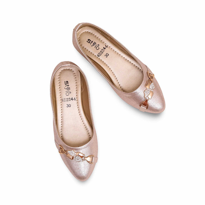 Girls Golden Formal Pumps KD2344