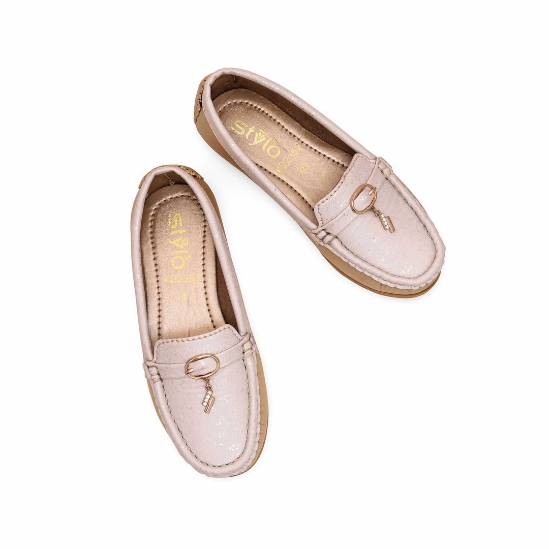 Girls Golden Formal Moccasin KD2352