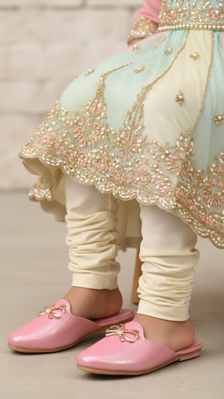 Girls Pink Fancy Pumps KD2364