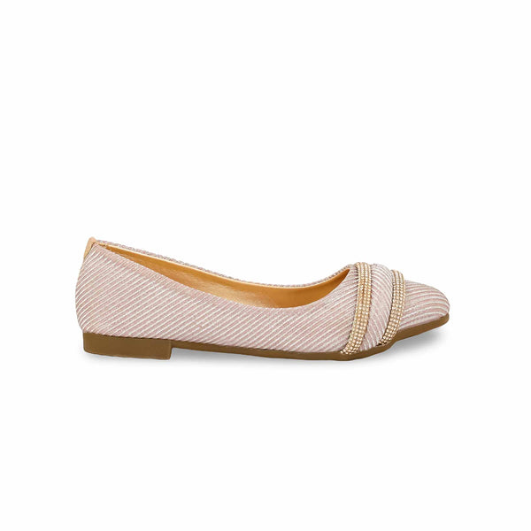 Girls Peach Fancy Pumps KD2381