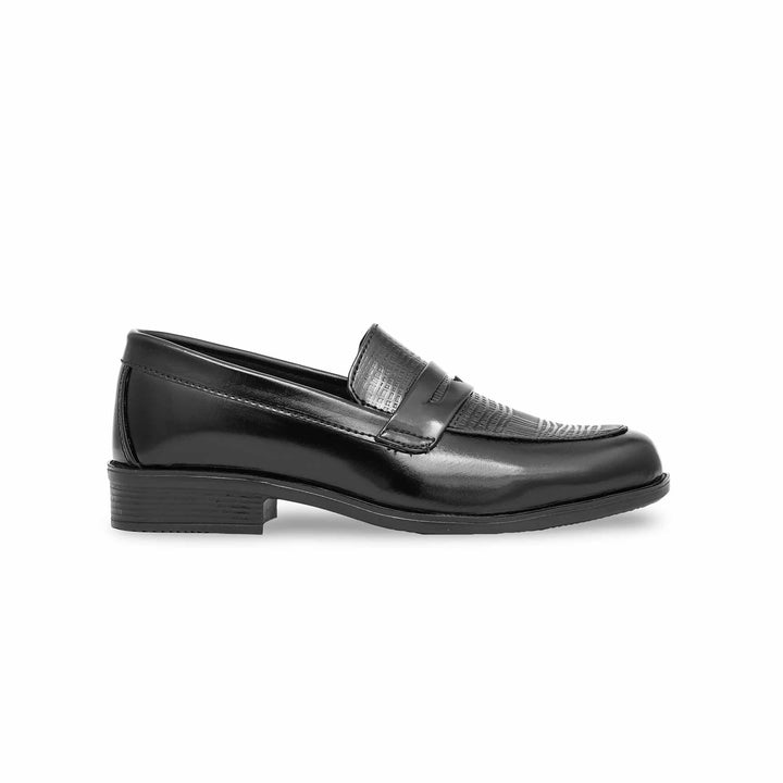 Boys Black Formal Moccasin KD2393