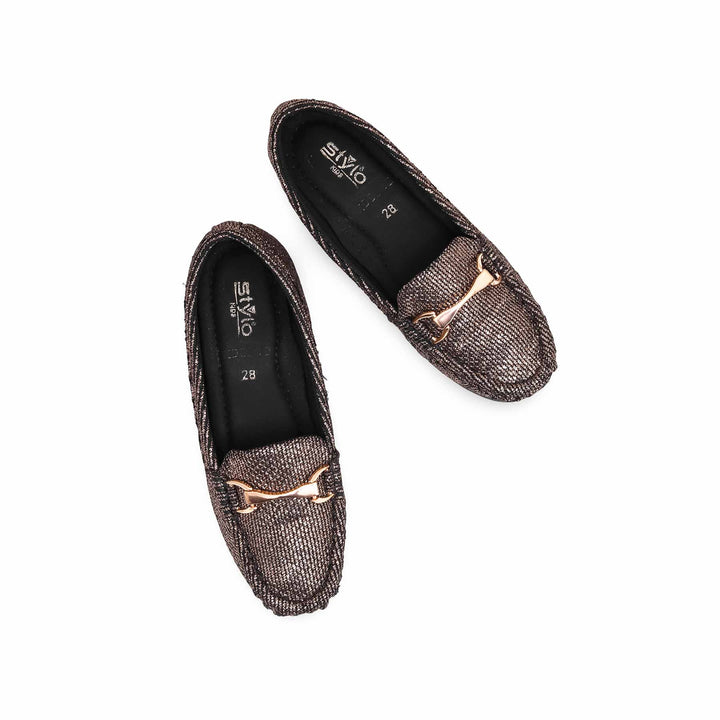 Girls Copper Formal Moccasin KD2404