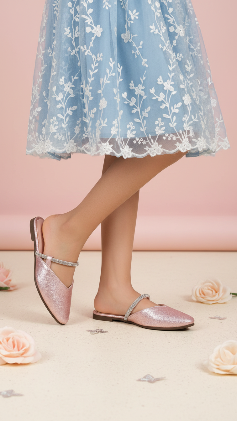 Girls Pink Fancy Pumps KD2406