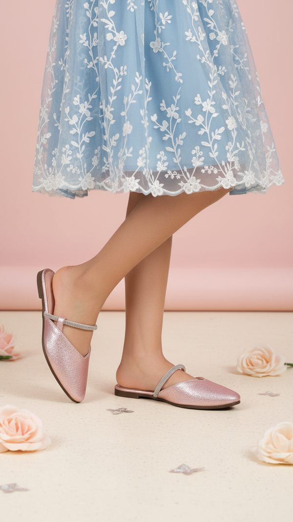 Girls Pink Fancy Pumps KD2406